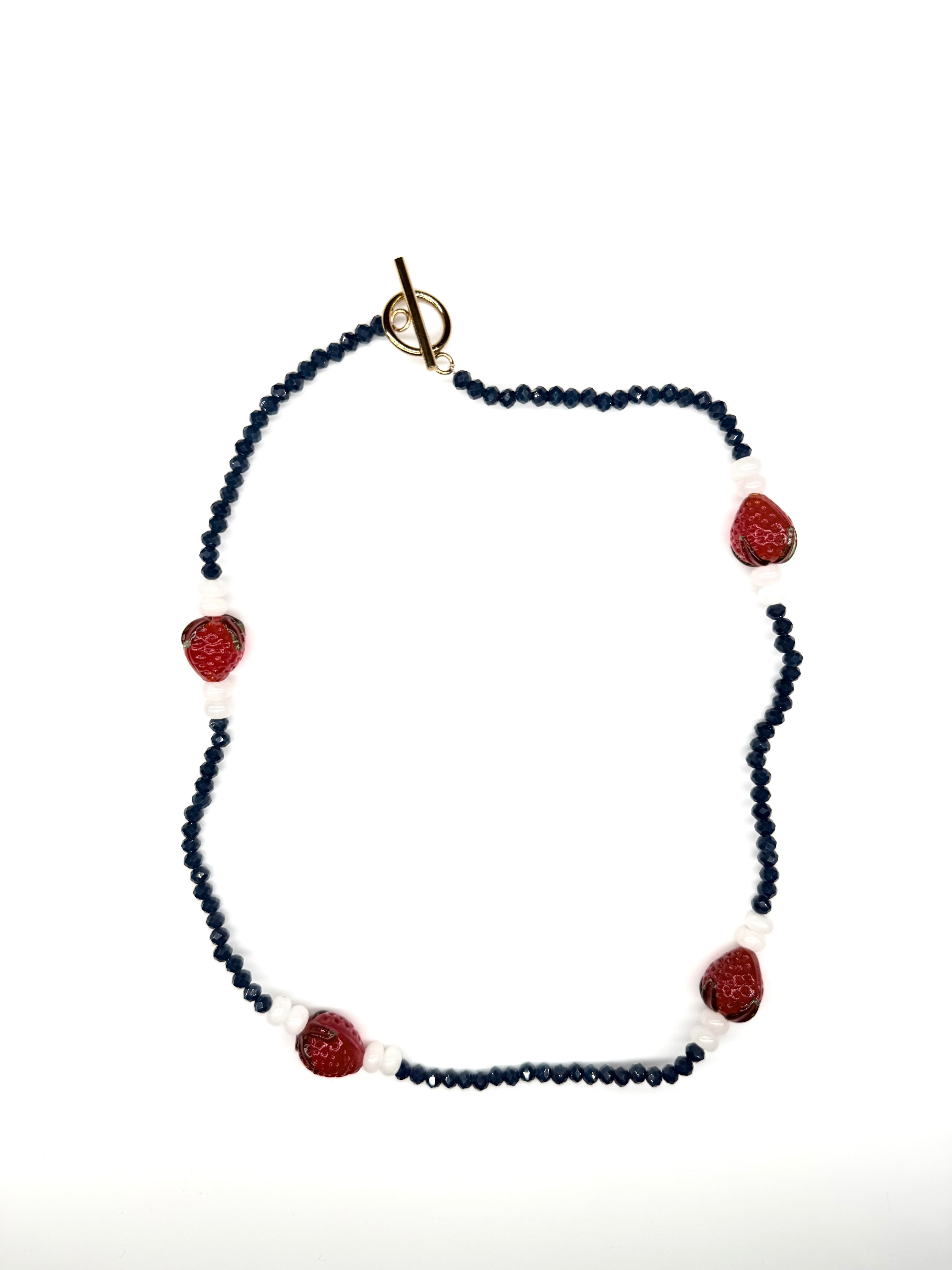 Handmade Strawberry Necklace – Travel inspired jewelry by TravelTrove