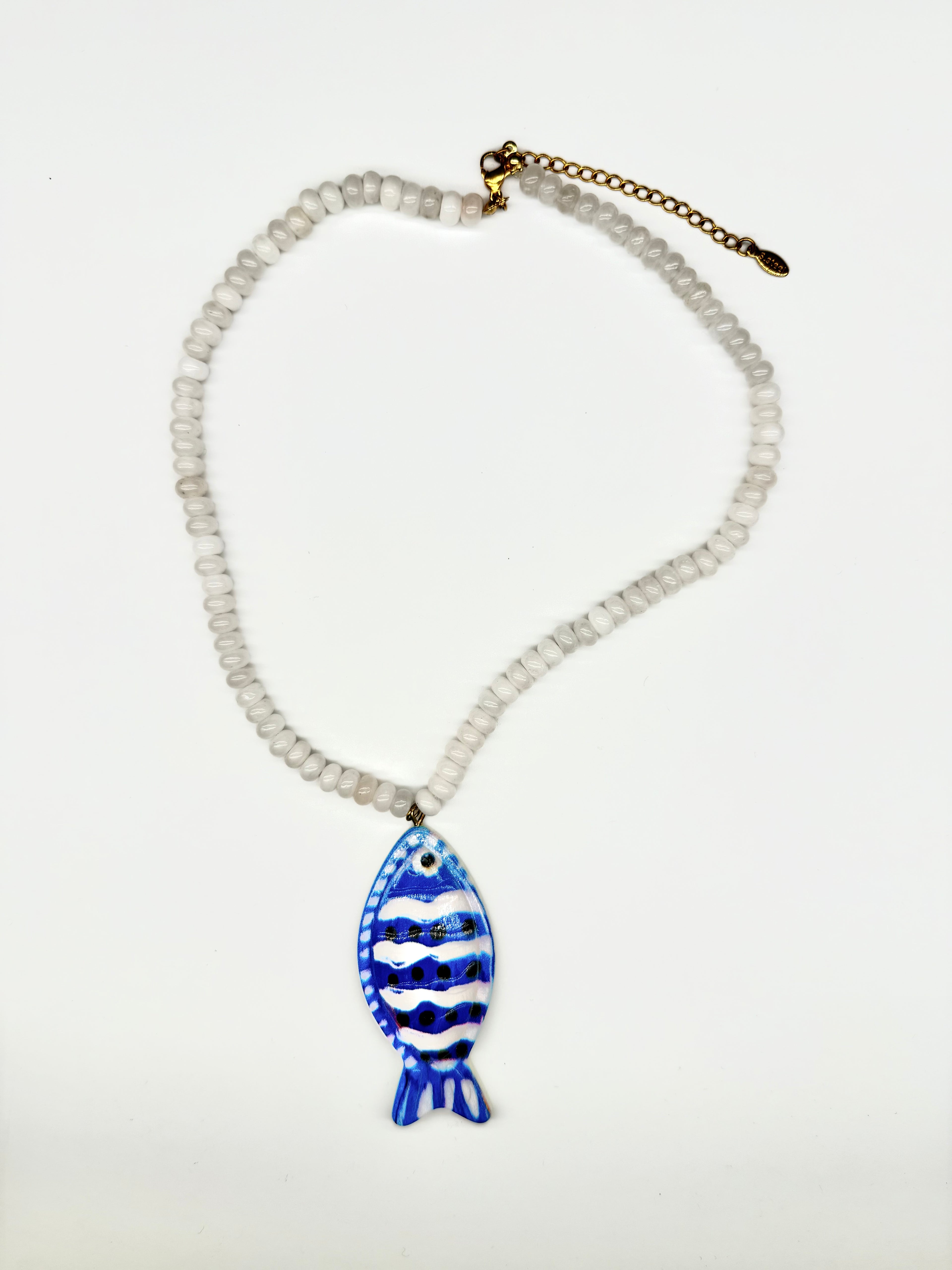 Handmade Blue Fish Necklace – Travel inspired jewelry by TravelTrove