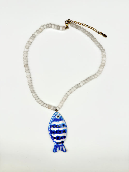 Blue Fish Necklace