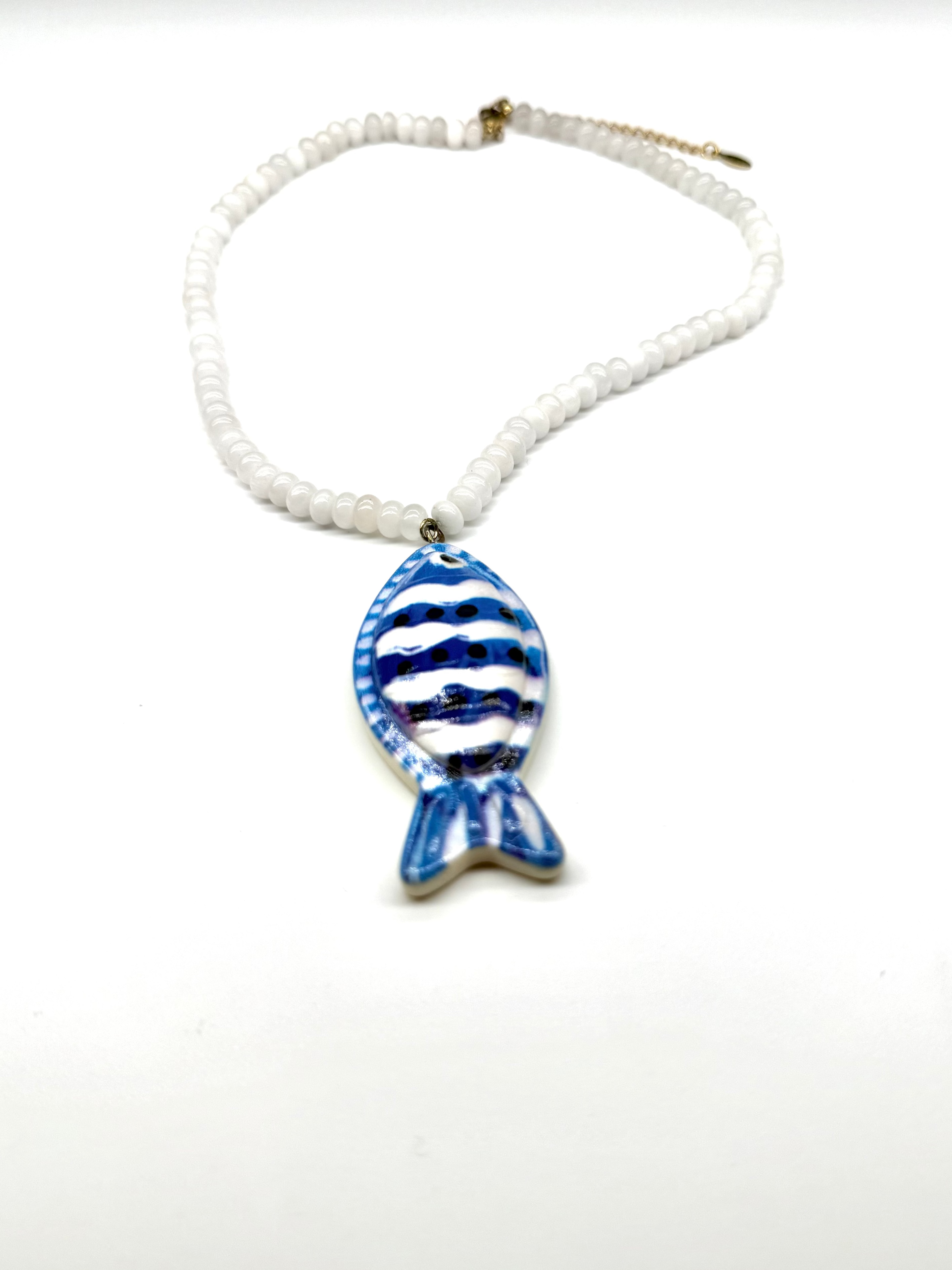 Handmade Blue Fish Necklace – Travel inspired jewelry by TravelTrove